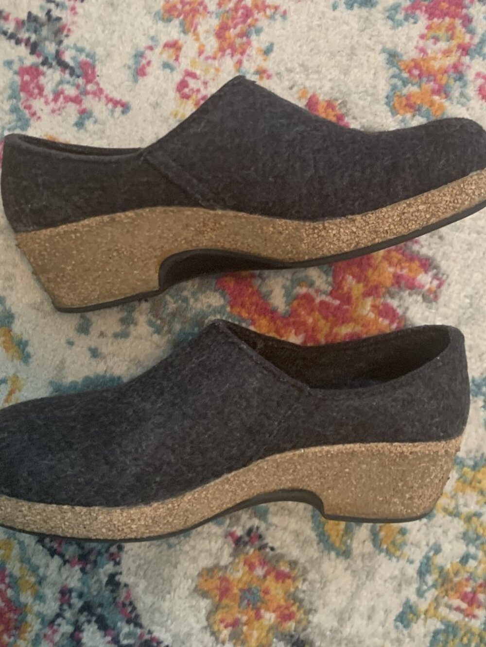 Haflinger dark gray closed slip in clogs size 37